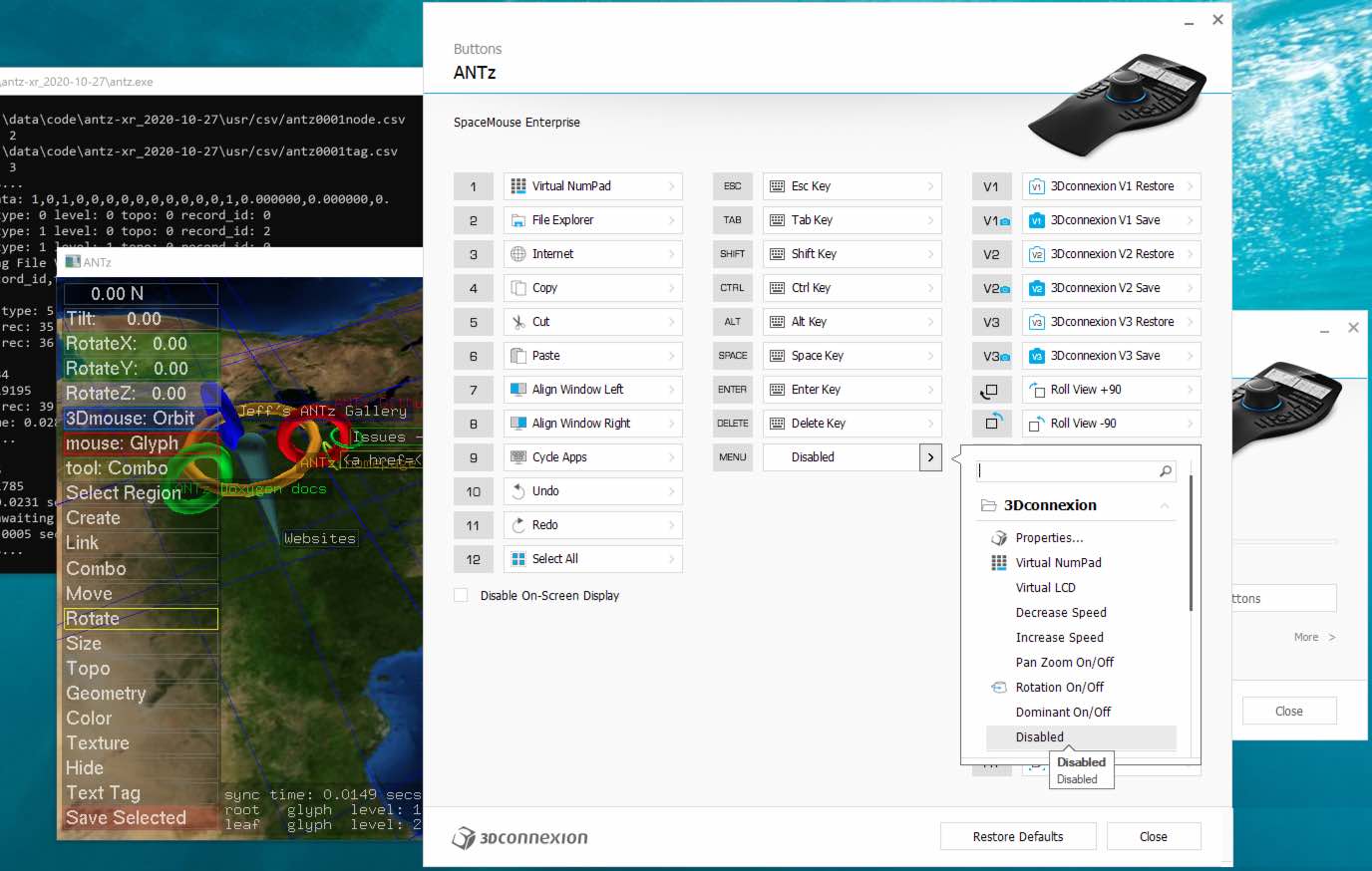 3Dconnexion Disable 'MENU' and 'FIT' Buttons Enterprise